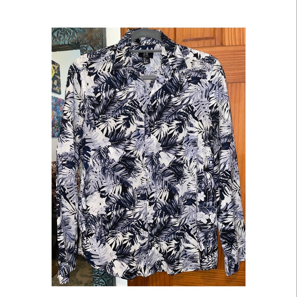 Floral print button up shirt